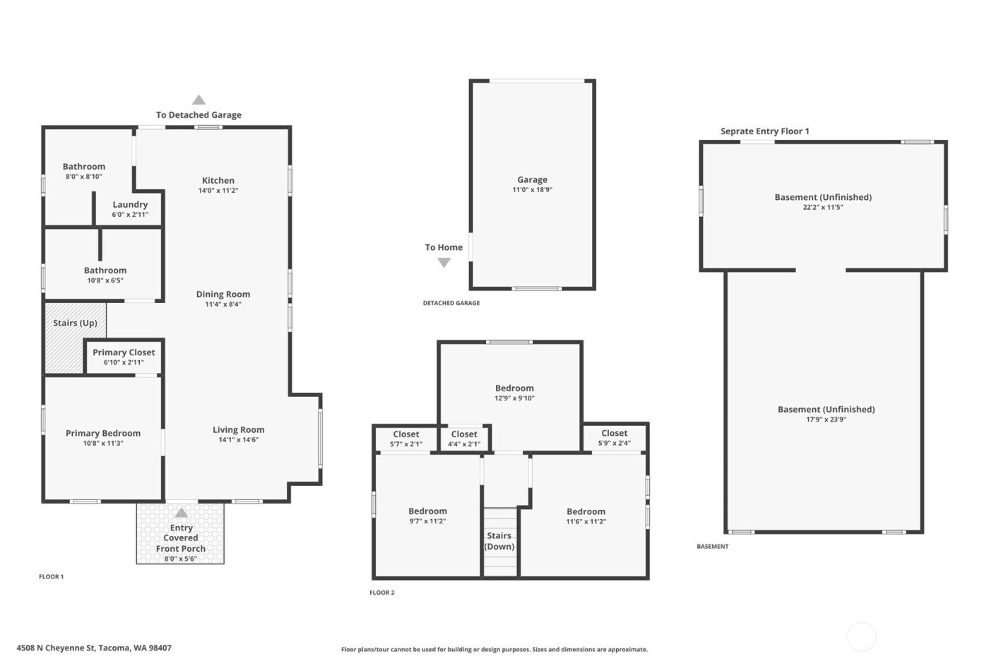 4508 N Cheyenne Street , Tacoma, WA 98407