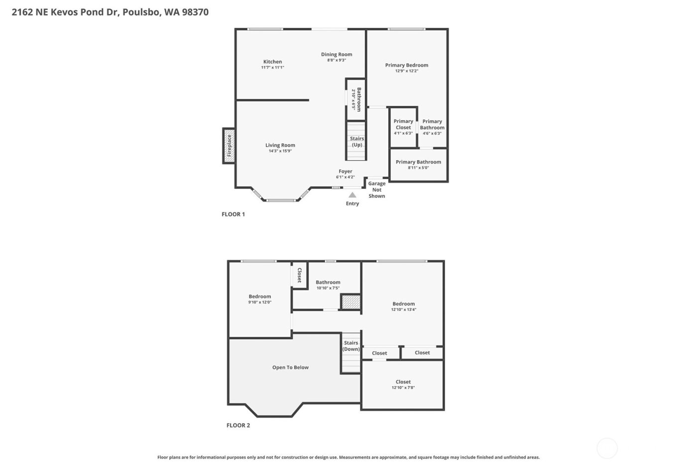 2162 NE Kevos Pond Drive , Poulsbo, WA 98370