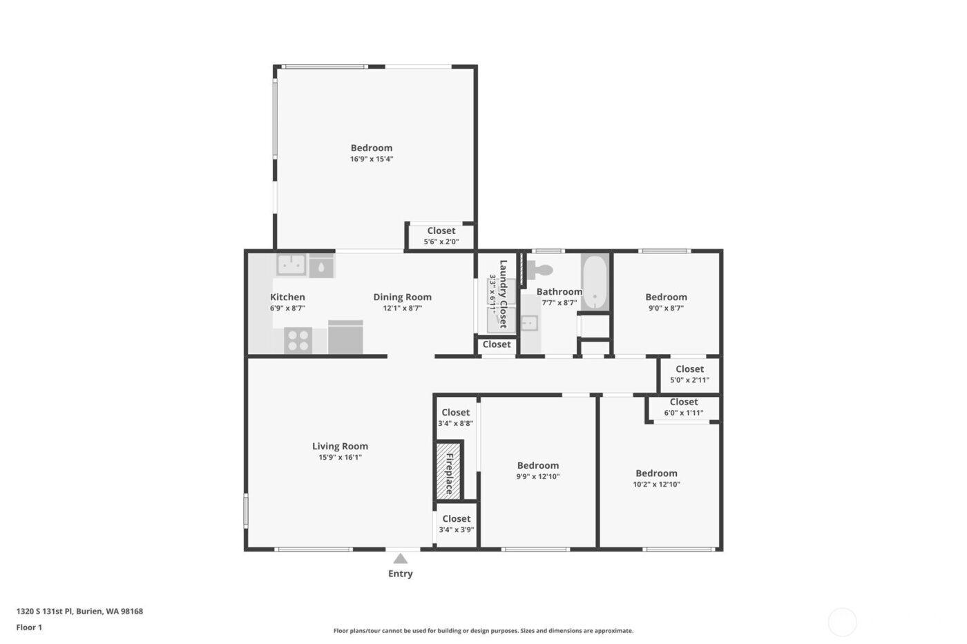 1320 S 131st Place , Burien, WA 98168-2838