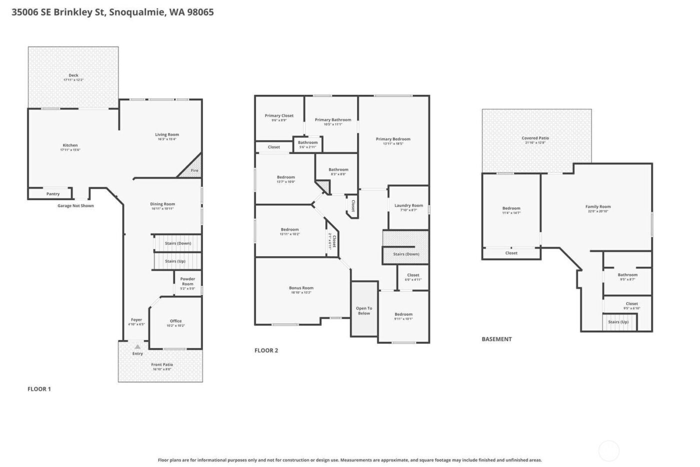 35006 SE Brinkley Street , Snoqualmie, WA 98065