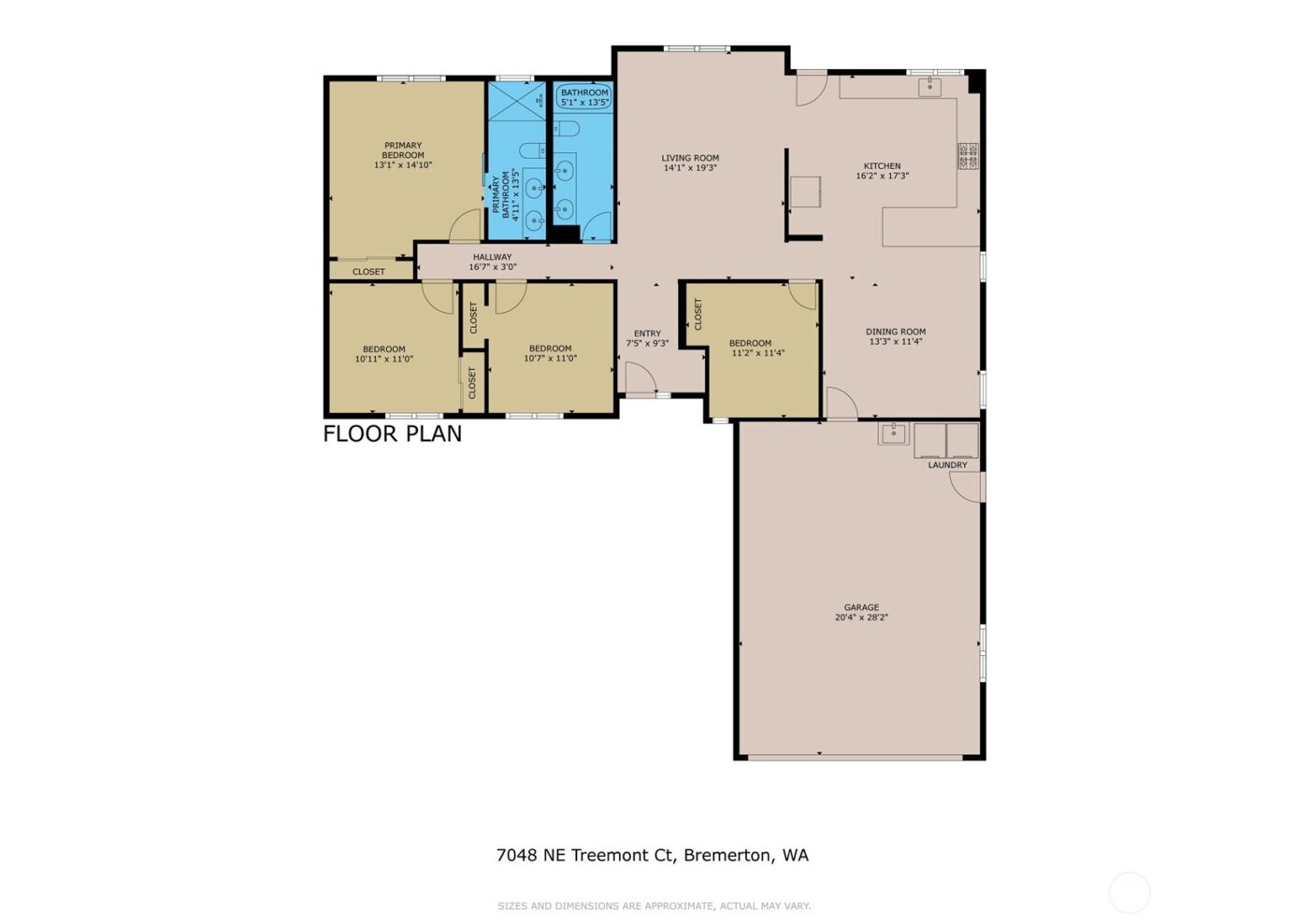 7048 NE Treemont Court , Bremerton, WA 98311