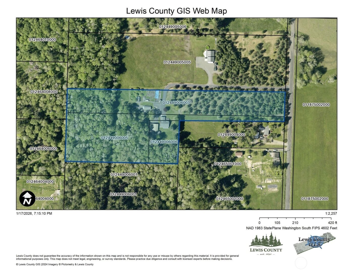 246 27 Walker Road , Toledo, WA 98591-9419