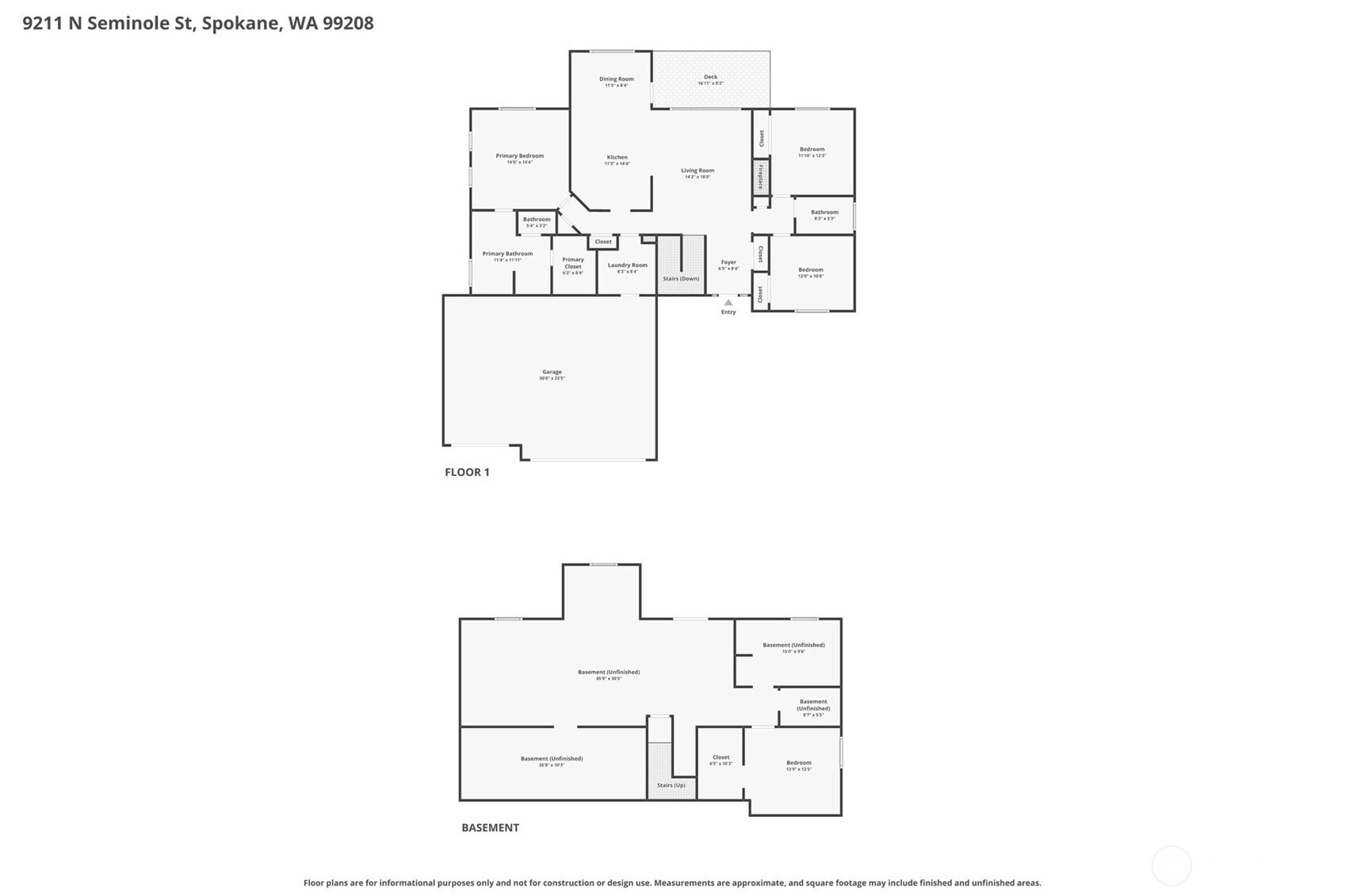 9211 N Seminole Street , Spokane, WA 99208