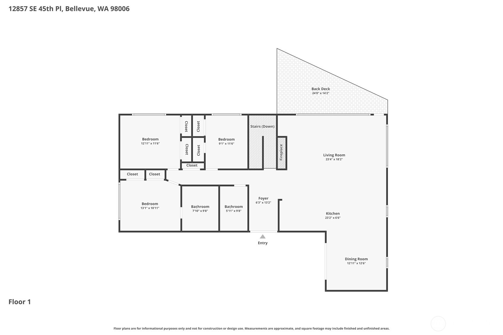 12857 SE 45th Pl , Bellevue, WA 98006