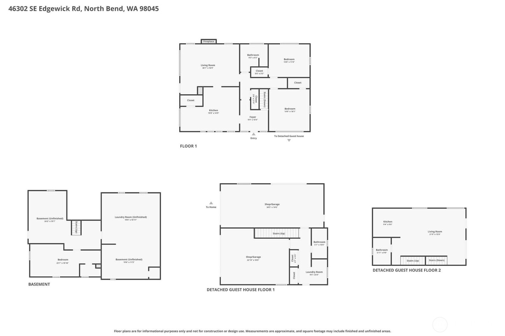 46302 SE Edgewick Road , North Bend, WA 98045