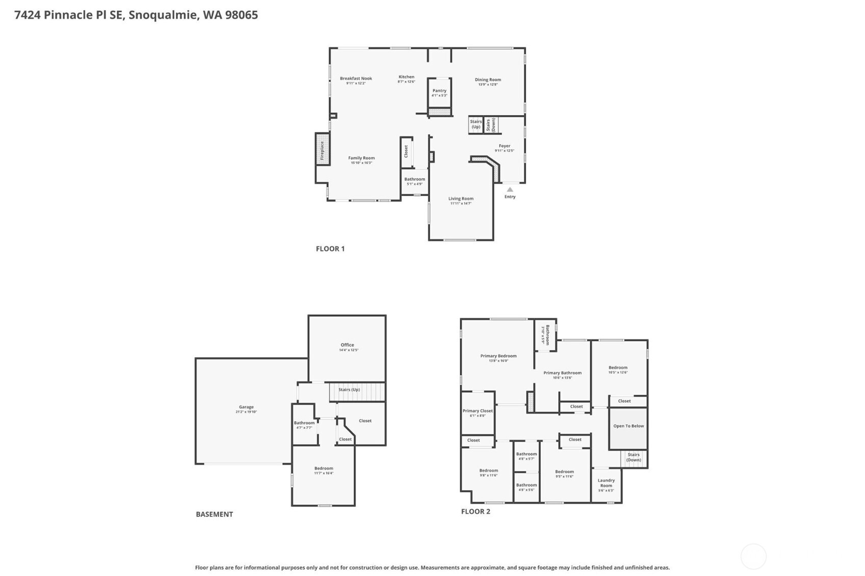 7424 Pinnacle Place SE, Snoqualmie, WA 98065