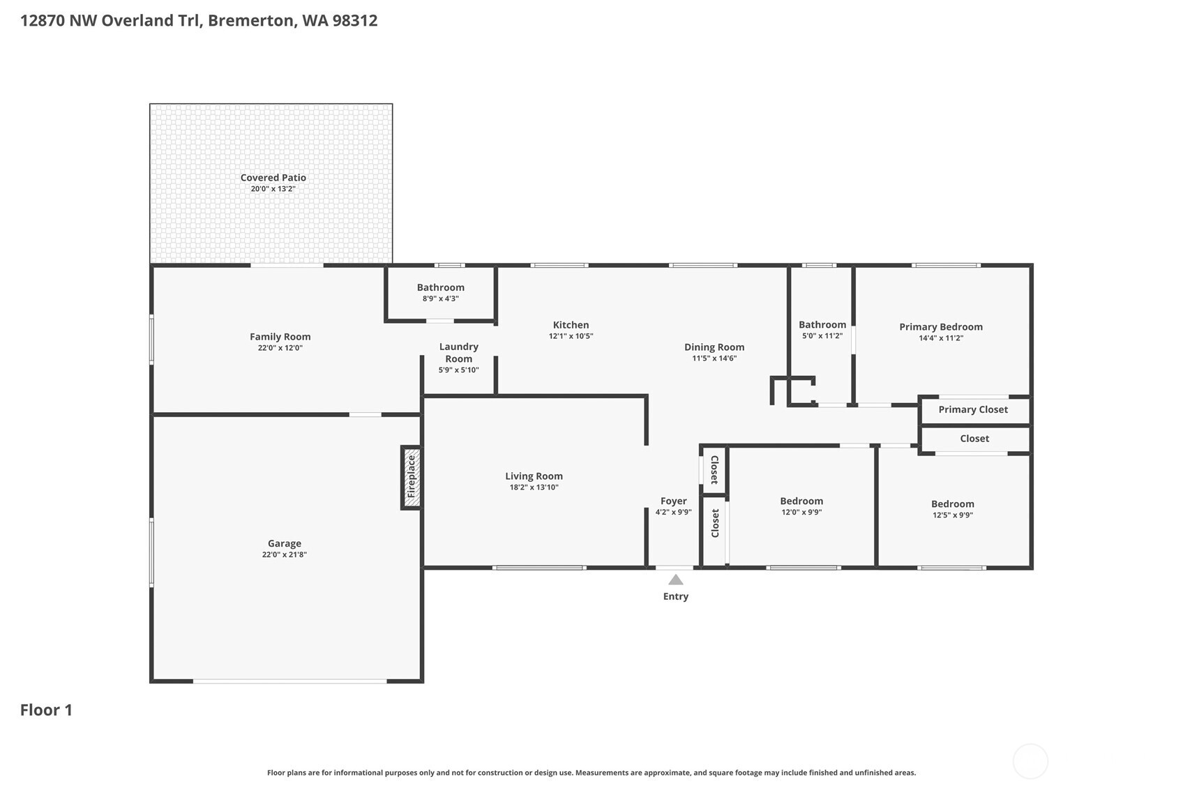 12870 NW Overland Trail , Bremerton, WA 98312