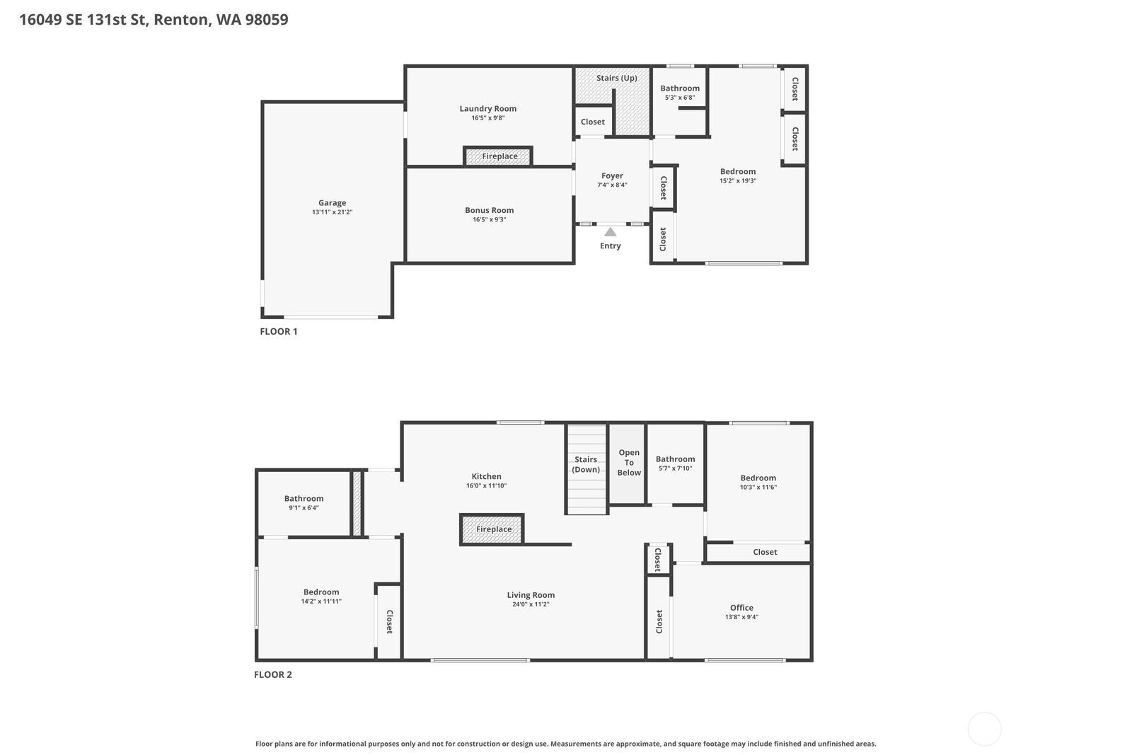 16049 SE 131st Street , Renton, WA 98059-8533