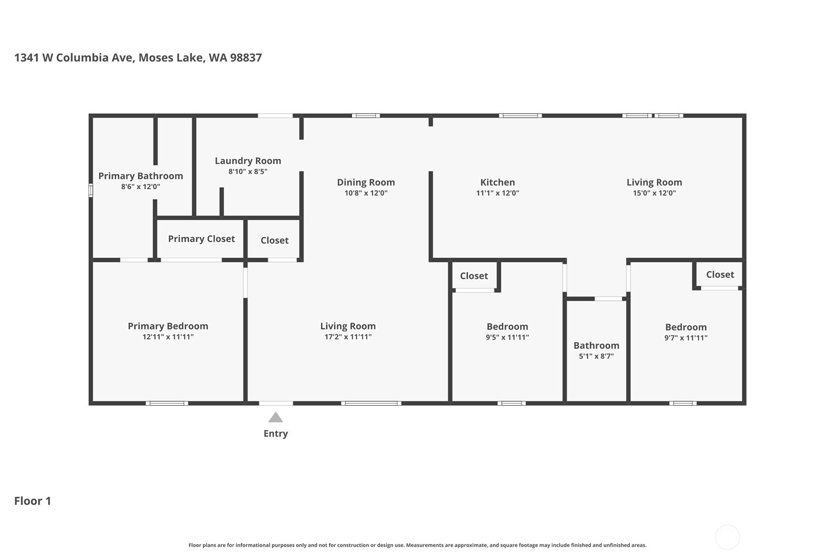 1341 W Columbia Avenue , Moses Lake, WA 98837