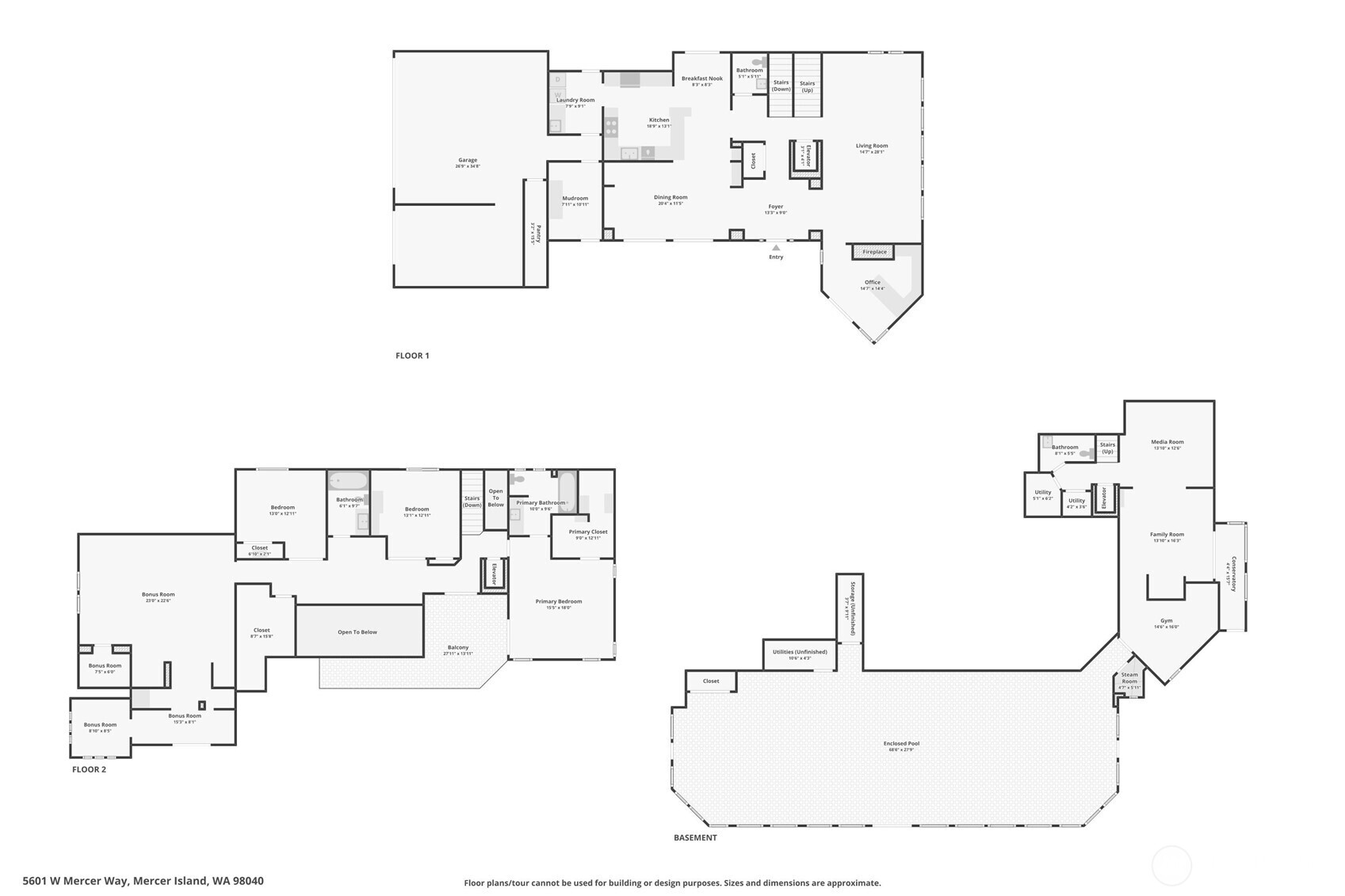 5601 W Mercer Way , Mercer Island, WA 98040