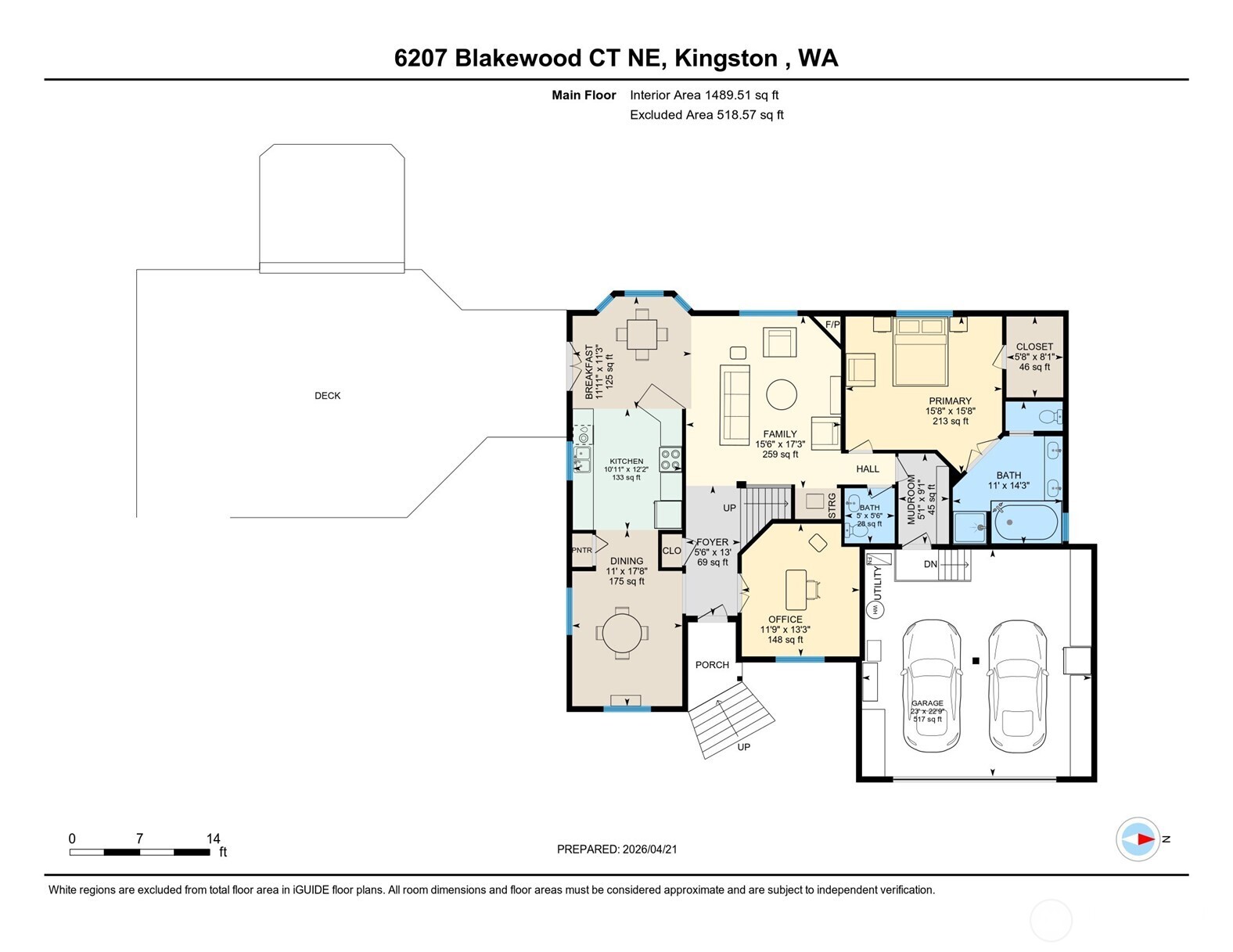 6207 NE Blakewood Court , Kingston, WA 98346