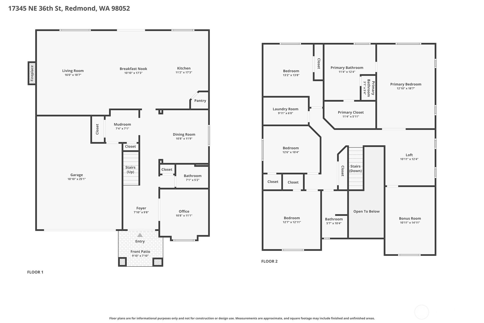 17345 NE 36th Street , Redmond, WA 98052