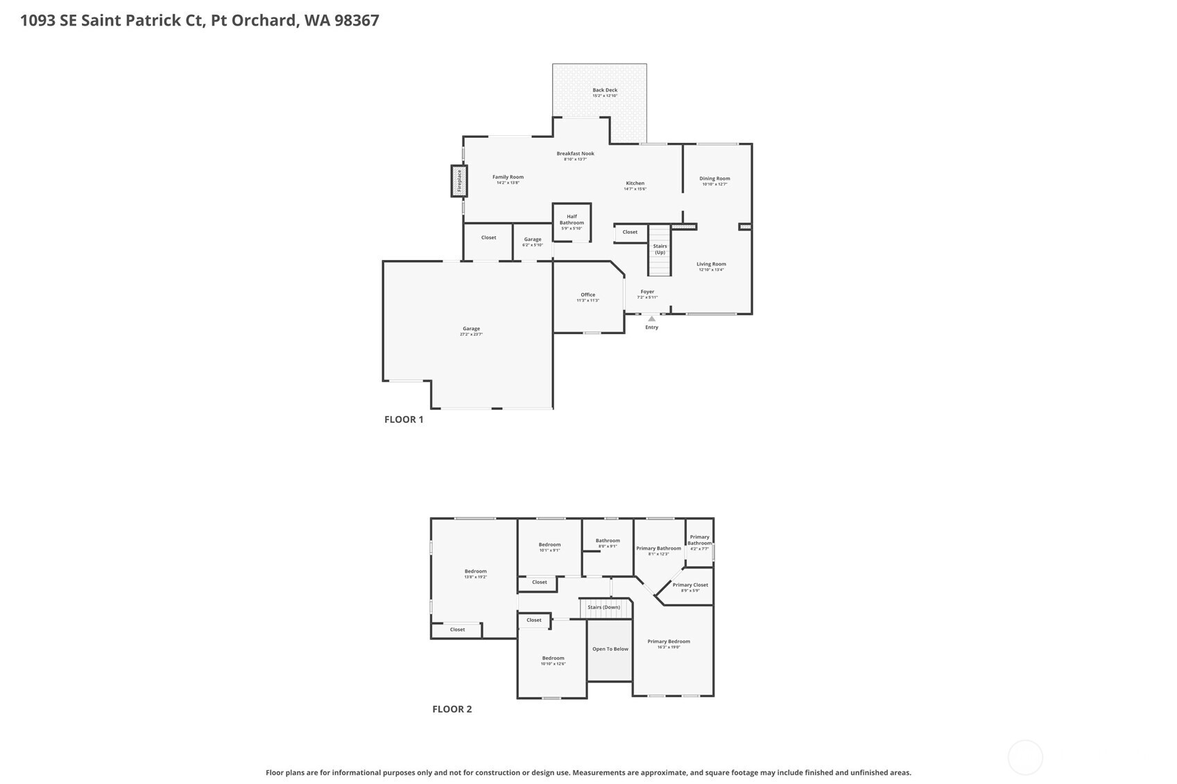 1093 SE St Patrick Court , Port Orchard, WA 98367
