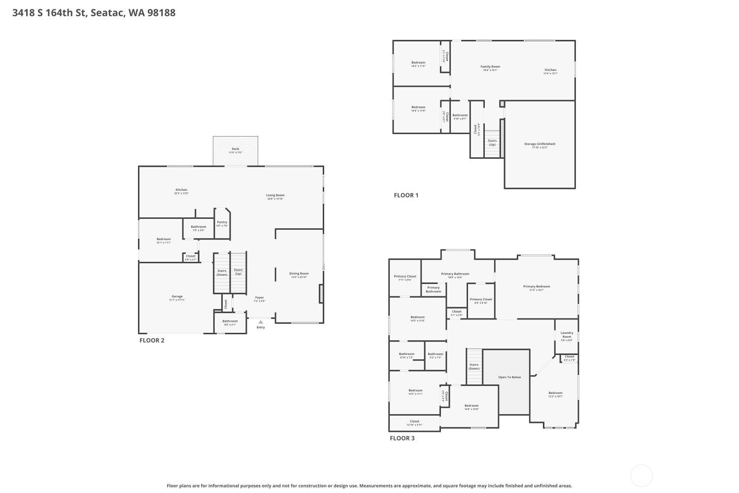 3418 S 164th Street , SeaTac, WA 98188